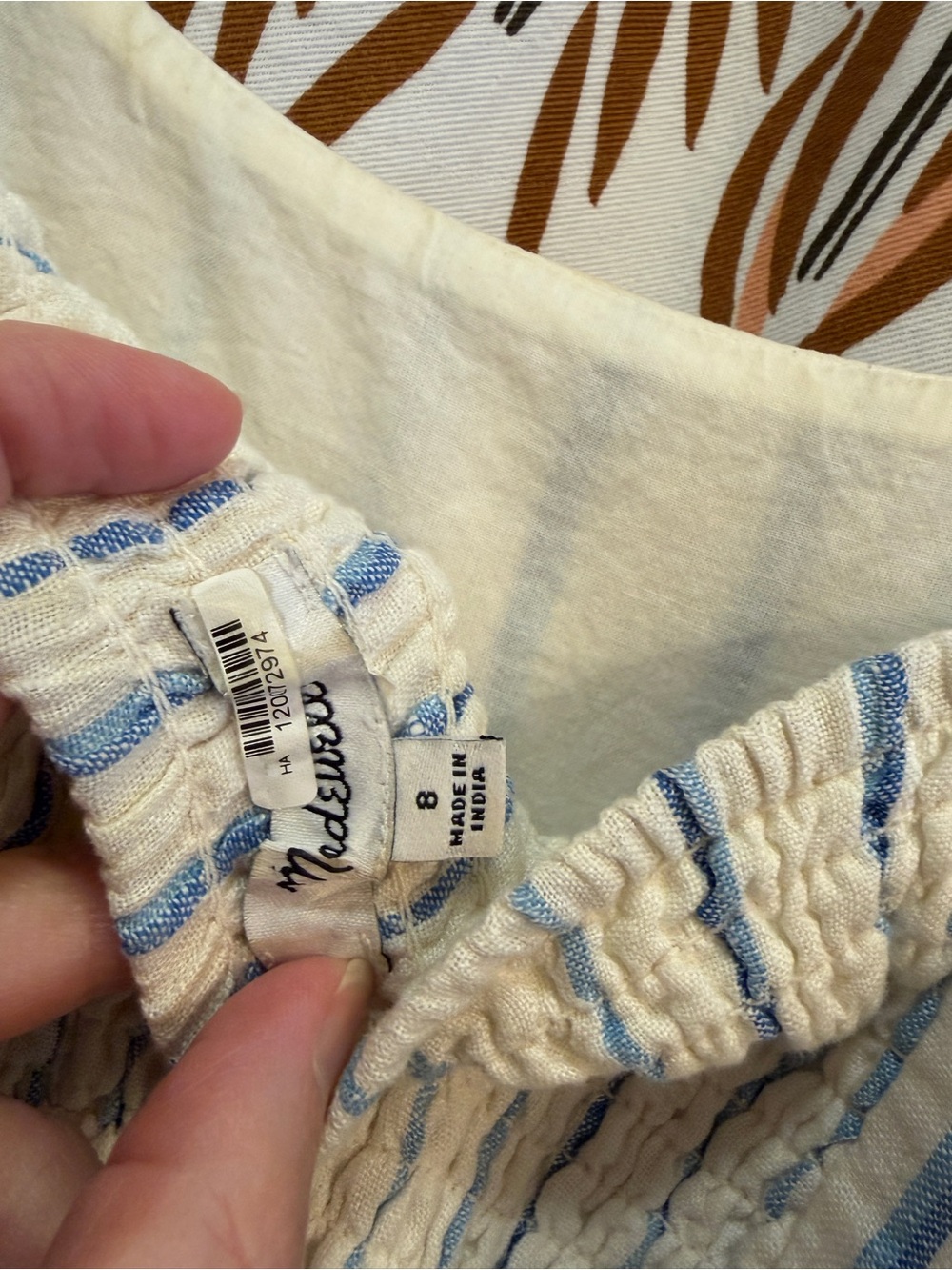 Madewell Striped White & Blue Linen Tiered Sundress - Picture 2 of 11